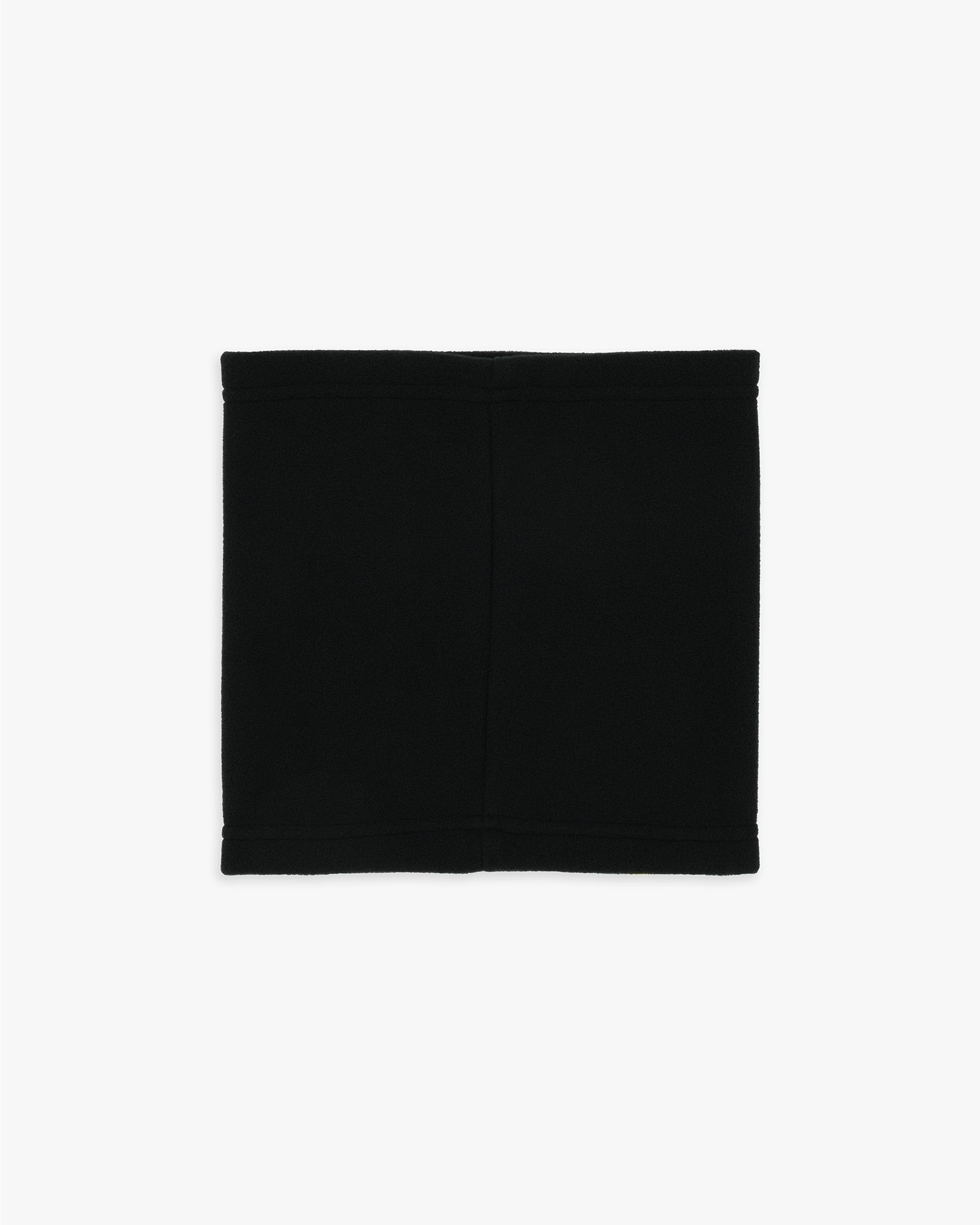 Black polartec fleece short neck warmer back view