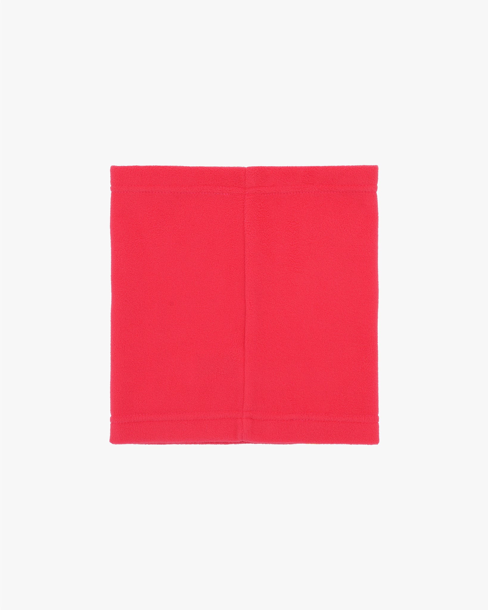 Bright pink polartec fleece short neck warmer back view