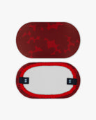 Goggle cover with red floral print